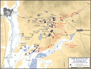Slag om Austerlitz - Situatie om 09:00, 2 december 1805.